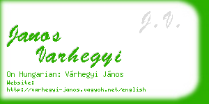 janos varhegyi business card